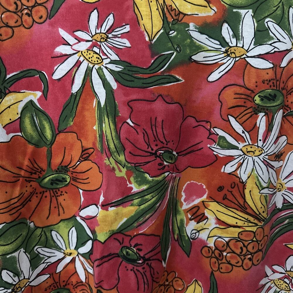 Vintage Plus Size Colorful Tropical Floral Print Katelyn Rose Woman Top SZ 2X - Picture 3 of 6